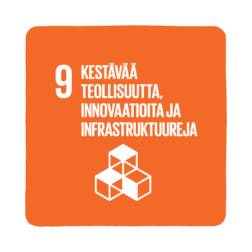 9 Kestävää teollisuutta, innovaatioita ja infrastruktuureja.