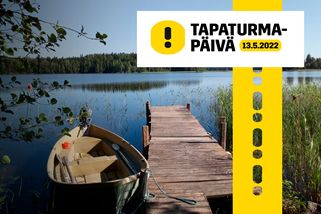 Tapaturmapäivän 13.5.2022 teemakuva, mökkiranta