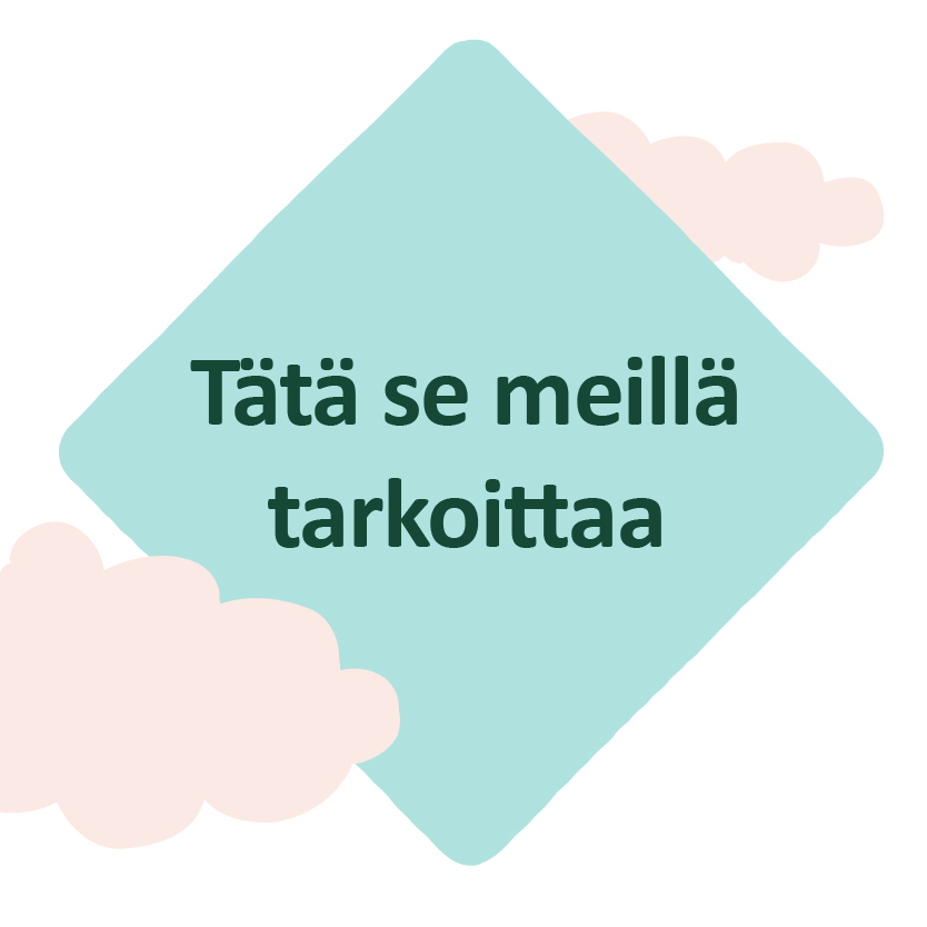 Tätä se meillä tarkoittaa.