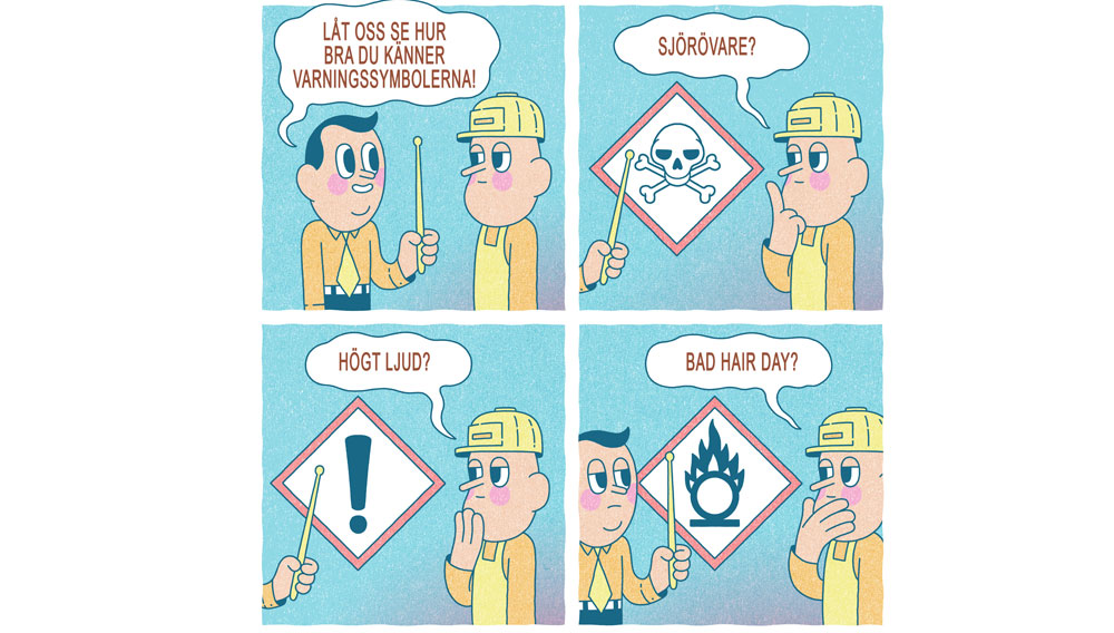 Tecknad om varningssignaler