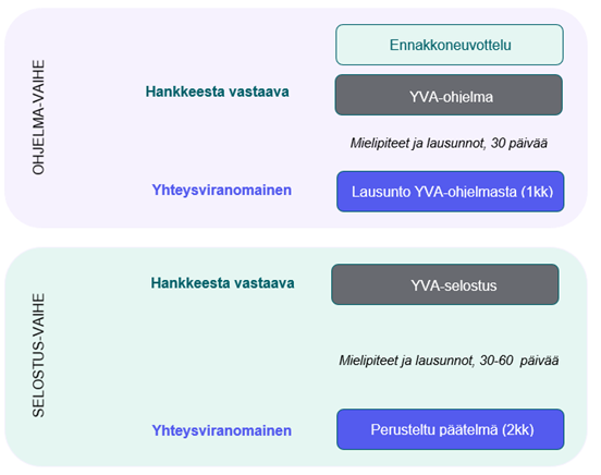 MKB-förfarandet är uppdelat i en programfas och en förklaringsfas.