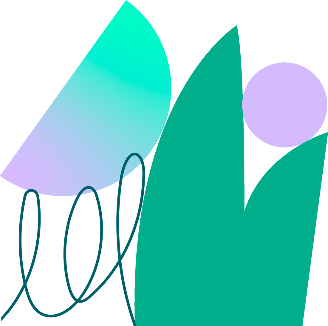 Piirretty puolipallo.