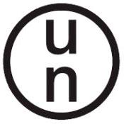 Letters U and N inside a circle.