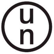 Letters U and N in a circle.