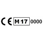 Set of markings indicating the conformity of scales. 