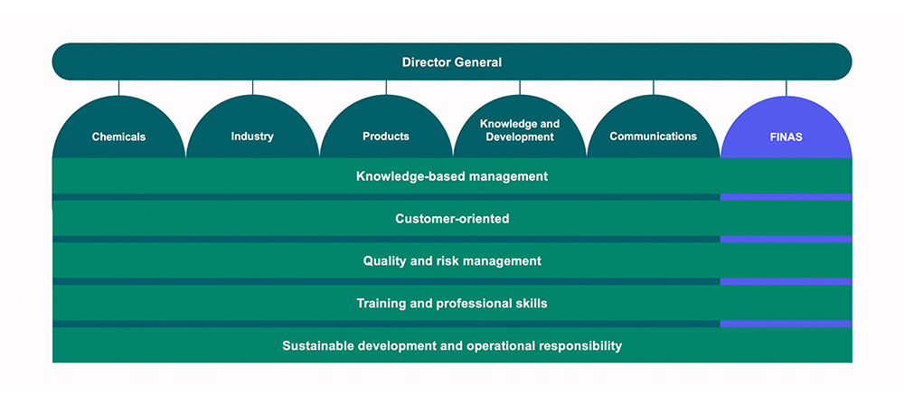 Tukes organizational structure, with units and strategic priorities detailed.