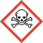 Varoitusmerkki GHS06 ilmaisee välittämästi myrkyllisiä aineita. 