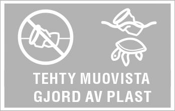 Graverad eller präglad märkningen gjord av plast.