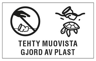 Tryckt märkningen gjord av plast.